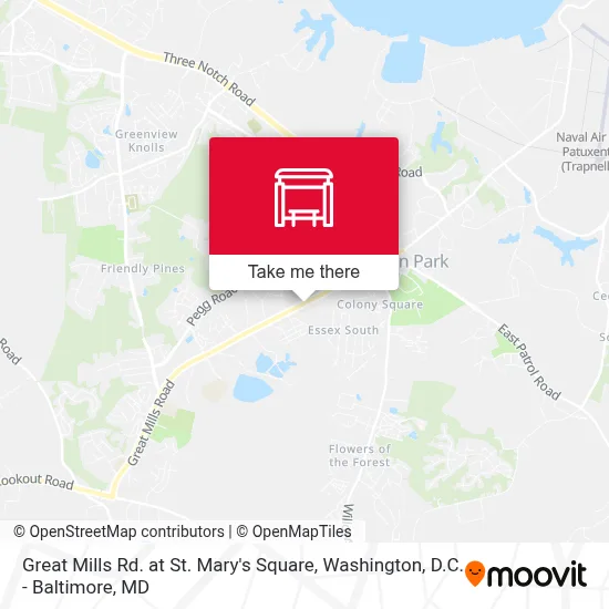 Great Mills Rd. at St. Mary's Square map
