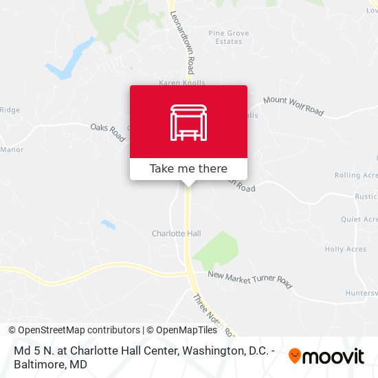 Mapa de Md 5 N. at Charlotte Hall Center