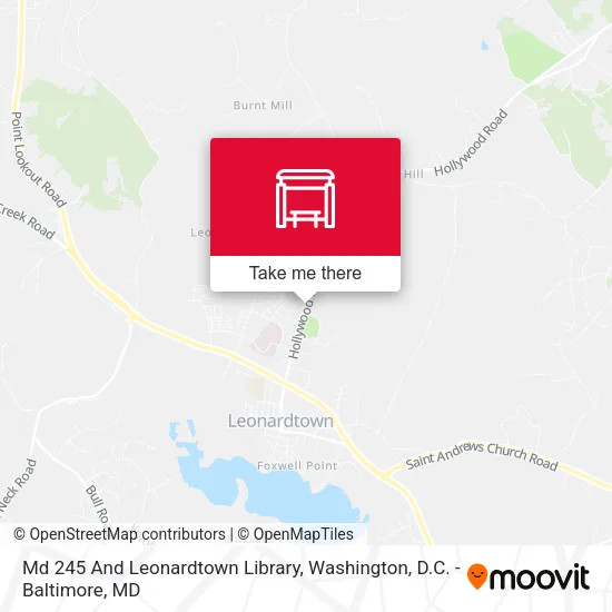 Md 245 And Leonardtown Library map