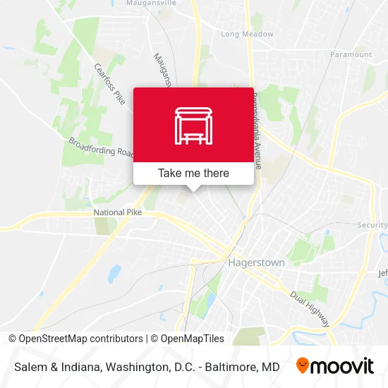 Salem & Indiana map