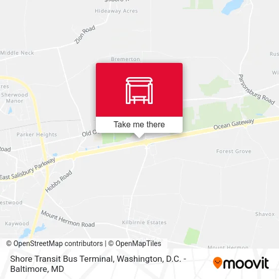 Shore Transit Bus Terminal map