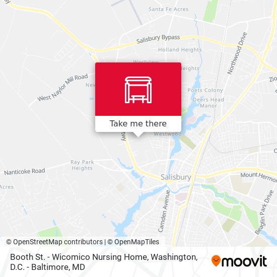Mapa de Booth St. - Wicomico Nursing Home
