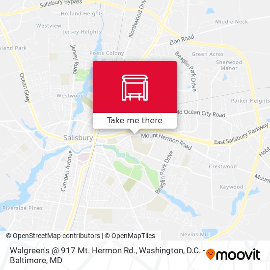 Mapa de Walgreen's @ 917 Mt. Hermon Rd.