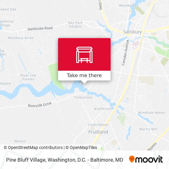 Pine Bluff Village map