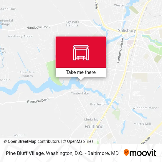 Pine Bluff Village map