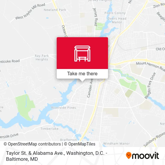 Taylor St. & Alabama Ave. map