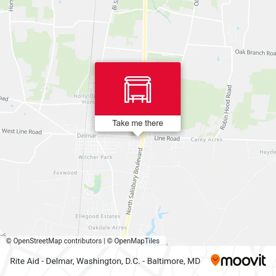 Rite Aid - Delmar map