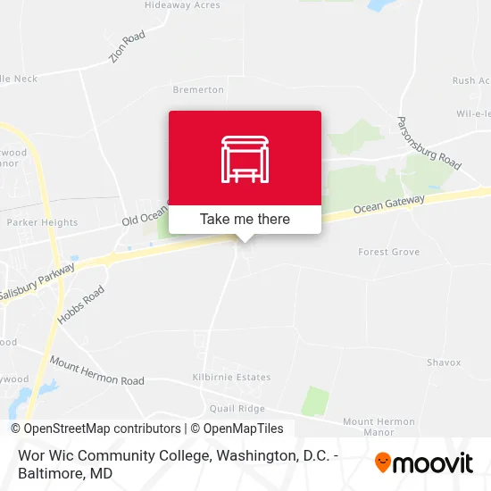Wor Wic Community College map