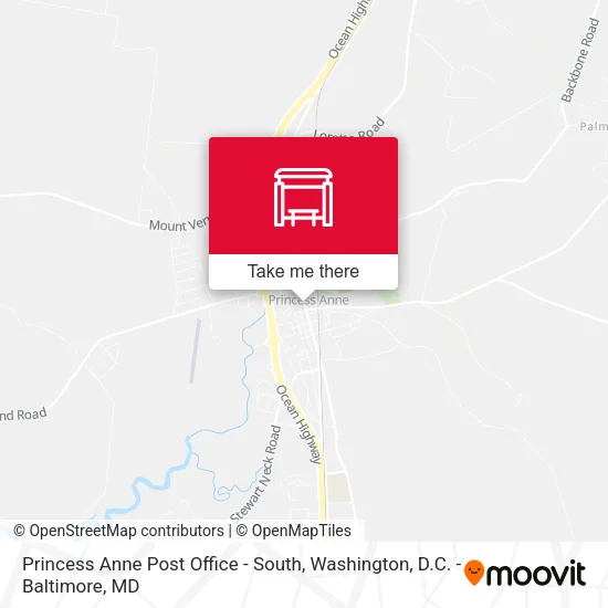 Princess Anne Post Office - South map