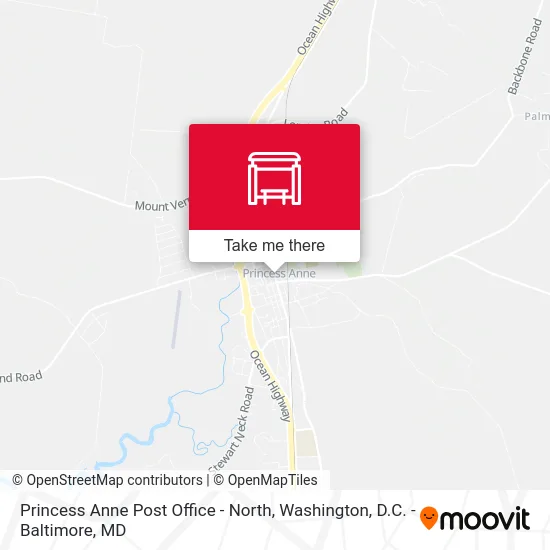 Princess Anne Post Office - North map