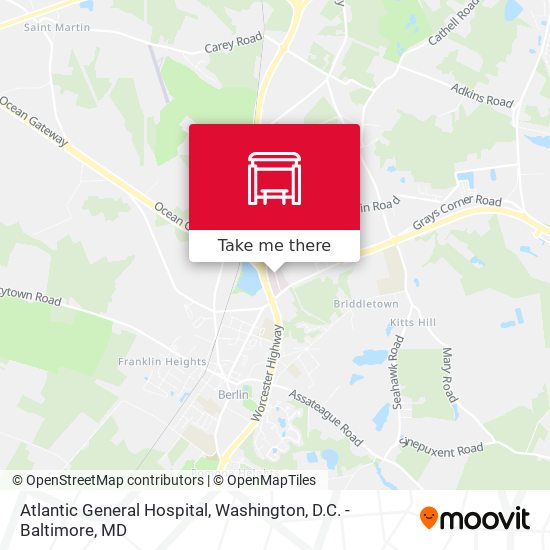 Atlantic General Hospital map