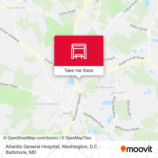 Atlantic General Hospital map