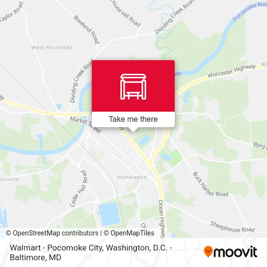 Walmart - Pocomoke City map