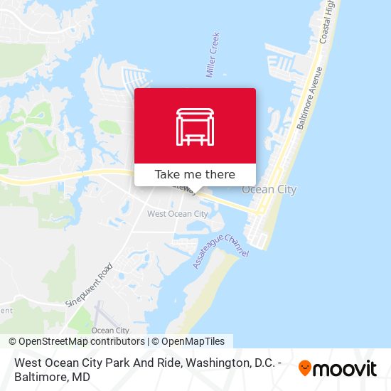 Mapa de West Ocean City Park And Ride