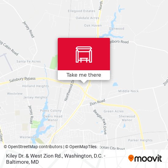 Kiley Dr. & West Zion Rd. map