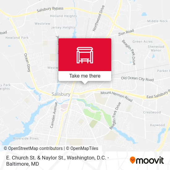 E. Church St. & Naylor St. map