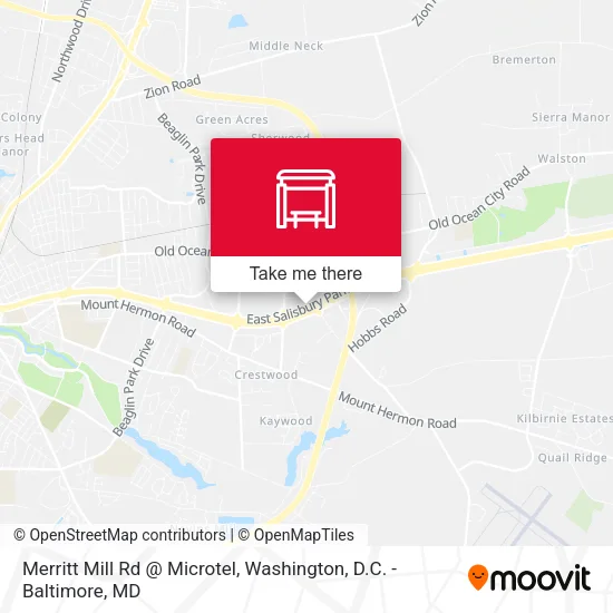 Merritt Mill Rd @ Microtel map