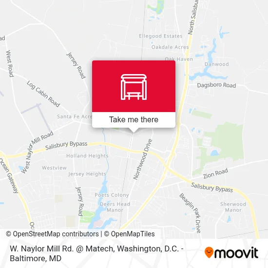 W. Naylor Mill Rd. @ Matech map