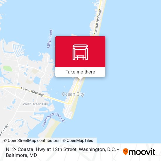 N12- Coastal Hwy at 12th Street map