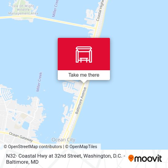 Mapa de N32- Coastal Hwy at 32nd Street