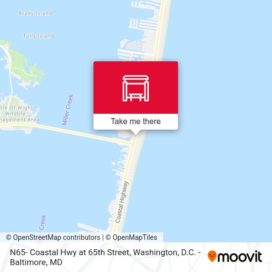 Mapa de N65- Coastal Hwy at 65th Street
