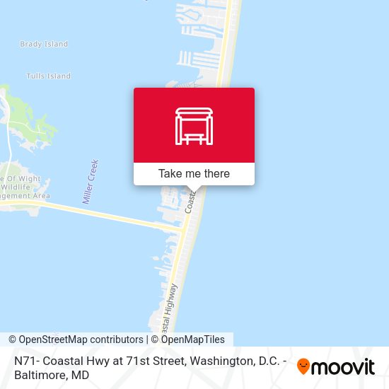 Mapa de N71- Coastal Hwy at 71st Street