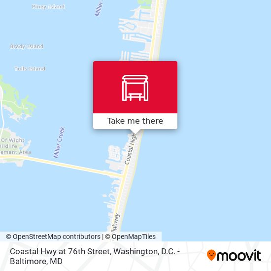 Coastal Hwy at 76th Street map