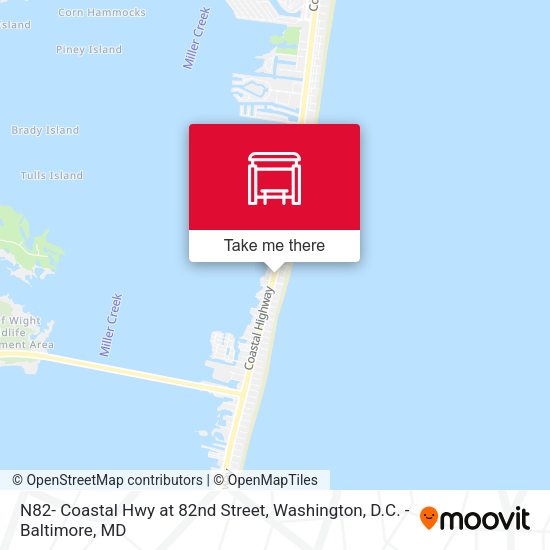N82- Coastal Hwy at 82nd Street map