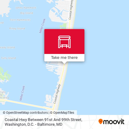 Coastal Hwy Between 91st And 99th Street map