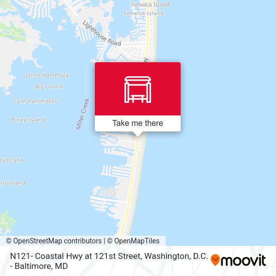 N121- Coastal Hwy at 121st Street map