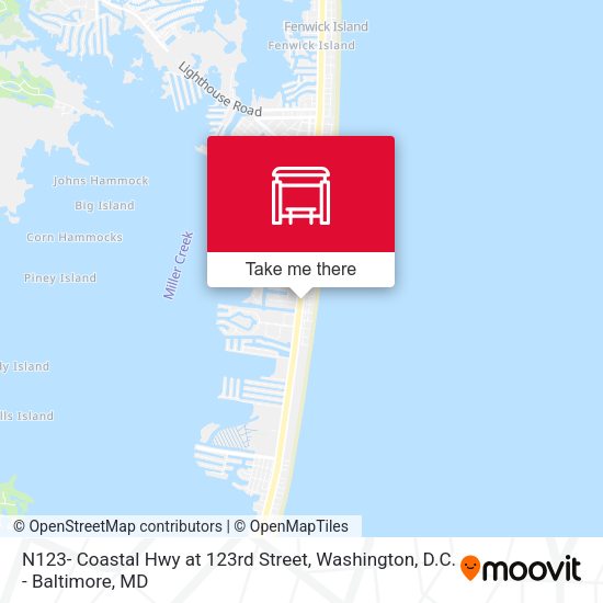 Mapa de N123- Coastal Hwy at 123rd Street