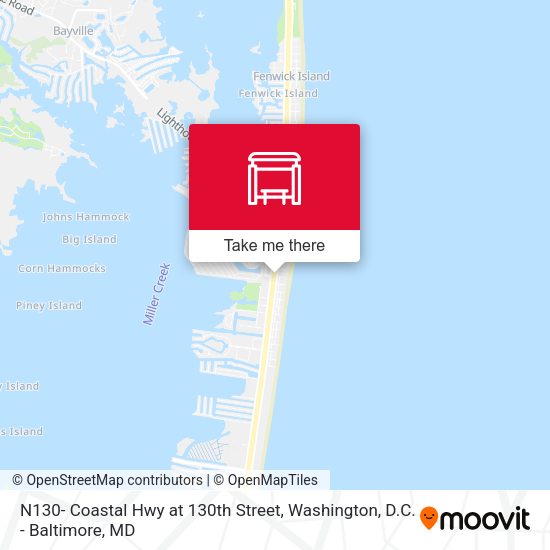 N130- Coastal Hwy at 130th Street map