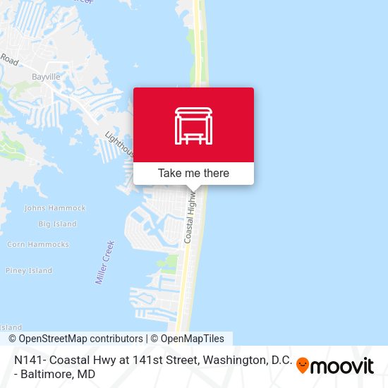 N141- Coastal Hwy at 141st Street map
