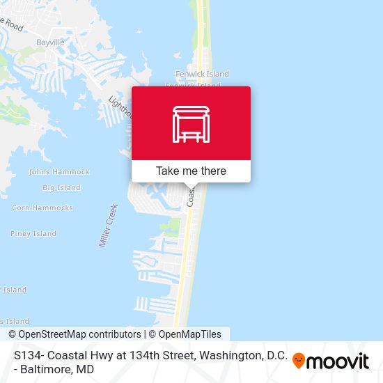 S134- Coastal Hwy at 134th Street map