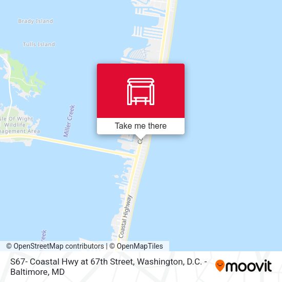 S67- Coastal Hwy at 67th Street map
