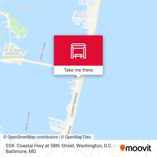 S58- Coastal Hwy at 58th Street map