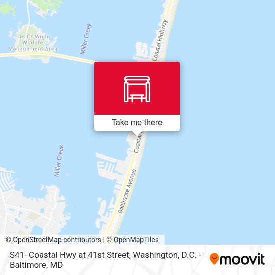 Mapa de S41- Coastal Hwy at 41st Street