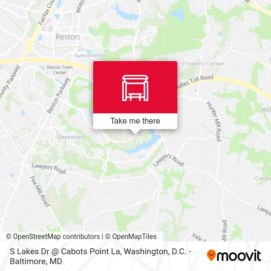 S Lakes Dr @ Cabots Point La map