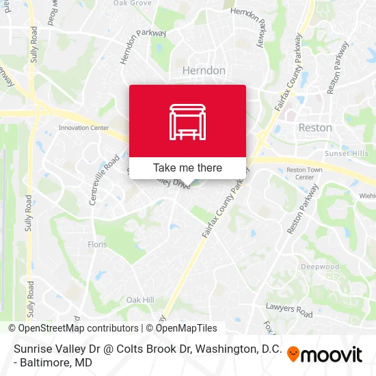 Sunrise Valley Dr @ Colts Brook Dr map