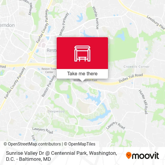 Sunrise Valley Dr @ Centennial Park map