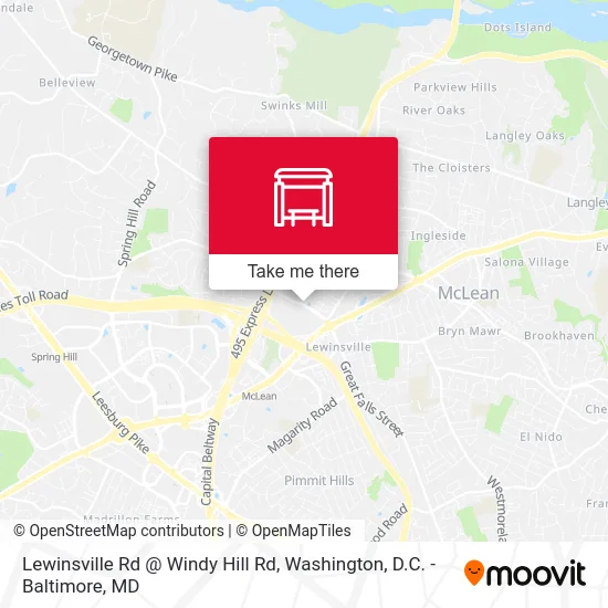 Lewinsville Rd @ Windy Hill Rd map