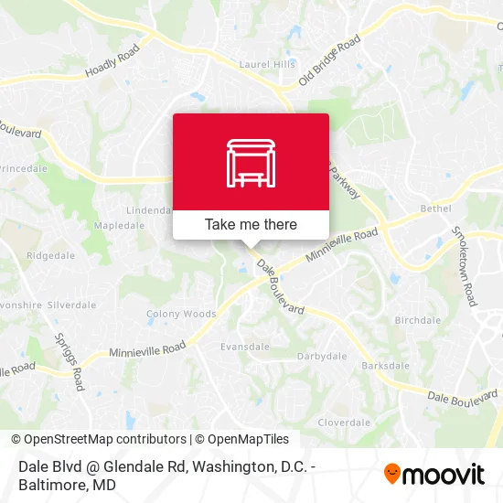 Dale Blvd @ Glendale Rd map