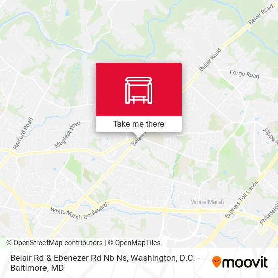 Belair Rd & Ebenezer Rd Nb Ns map