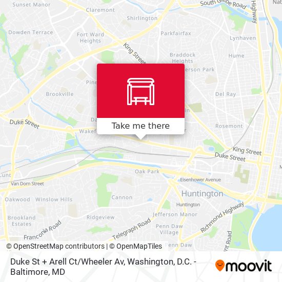 Duke St + Arell Ct/Wheeler Av map