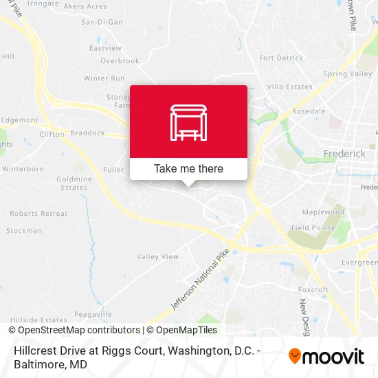 Hillcrest Drive at Riggs Court map