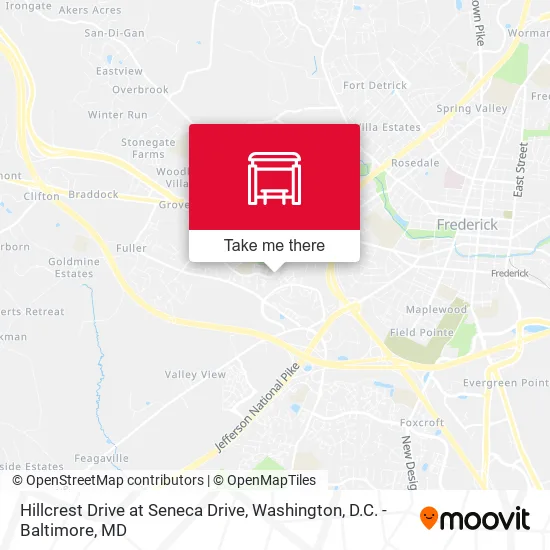 Hillcrest Drive at Seneca Drive map