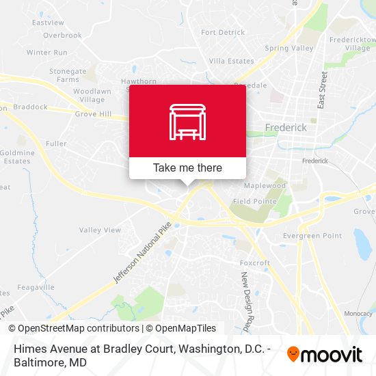 Himes Avenue at Bradley Court map