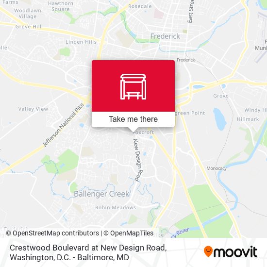 Mapa de Crestwood Boulevard at New Design Road