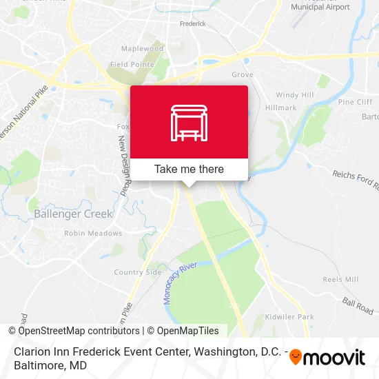 Clarion Inn Frederick Event Center map