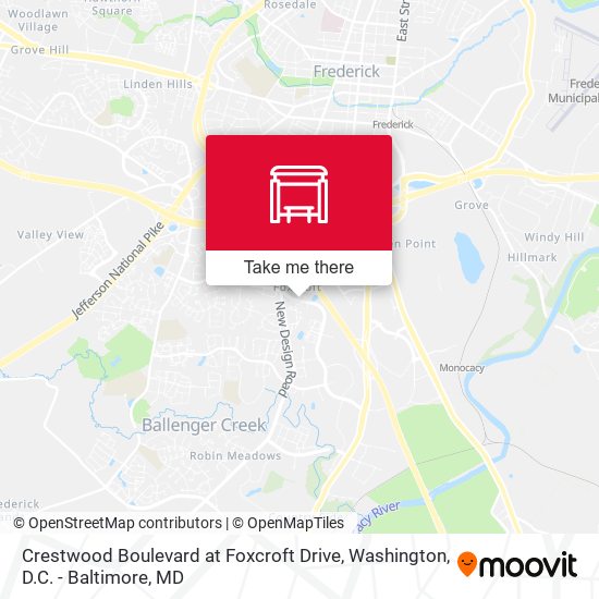 Mapa de Crestwood Boulevard at Foxcroft Drive